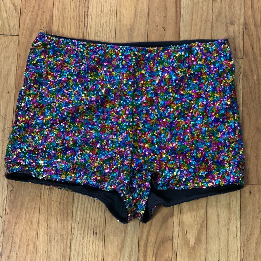 Multi color sequins shorts